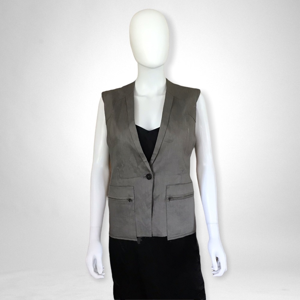 Helmut Lang Women’s Grey Linen Vest